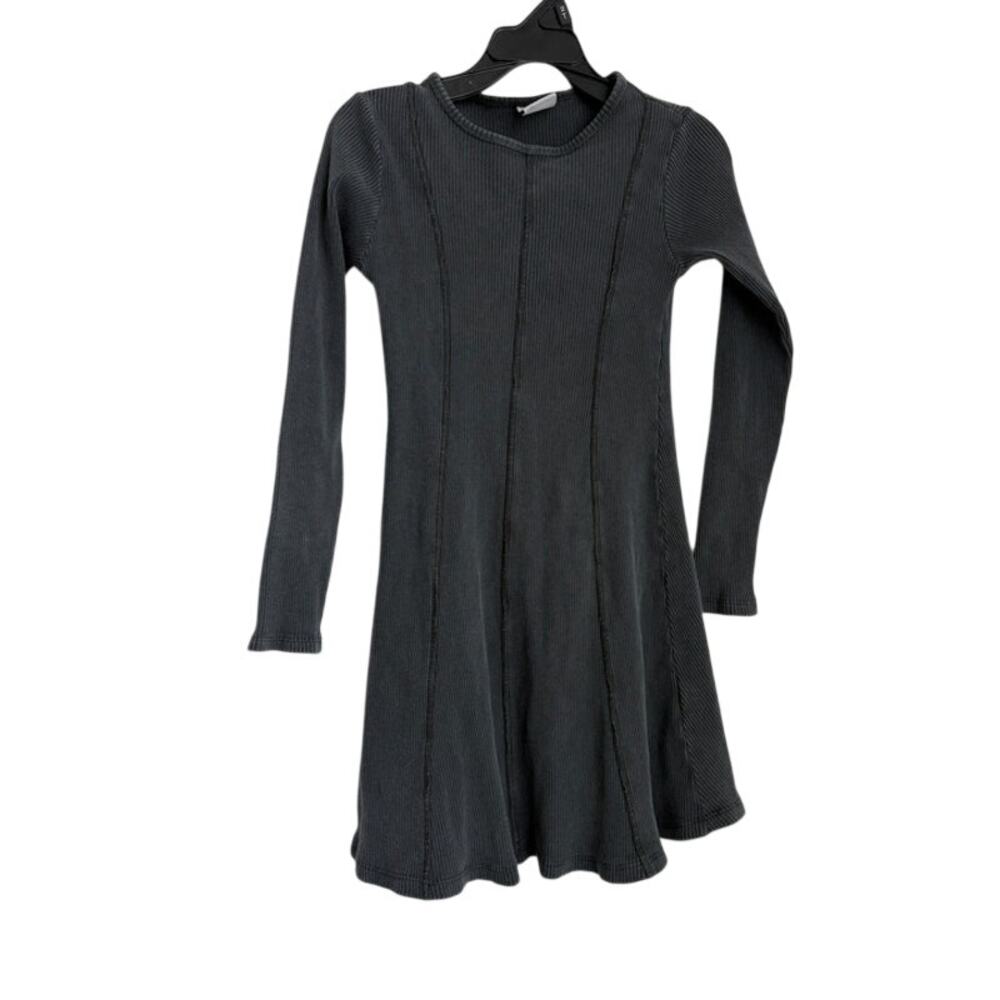 Zara Kids Girls Ribbed Knit Cotton Sweater Dress Size 8